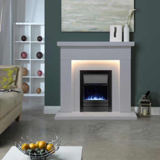 Durrington Arctic White Micro Marble Fireplace