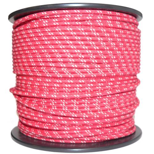 1M Cotton Braided Automotive Electrical Wire Cable 18 Gauge Red & White Fleck