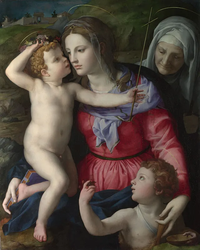 Bronzino, The Madonna and Child with Saint John the Baptist and Saint Elizabeth Print