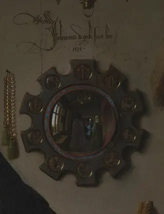 Jan van Eyck, 'The Arnolfini Portrait' detail Print
