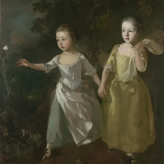 Thomas Gainsborough, The Painter's Daughters chasing a Butterfly Print