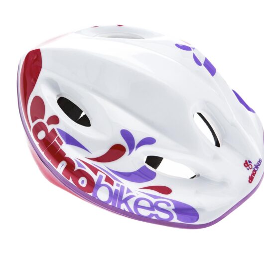 Dino White/Pink Bike Helmet