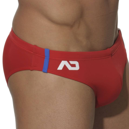 Addicted Sports Swim Brief - Red - White