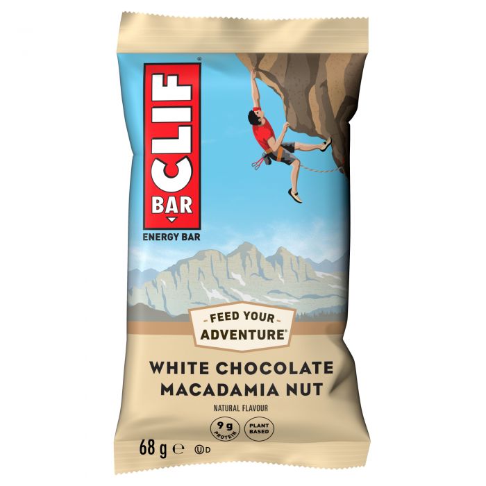 Clif Natural Energy Bar 68g - Pack of 12 - White Chocolate Macadamia