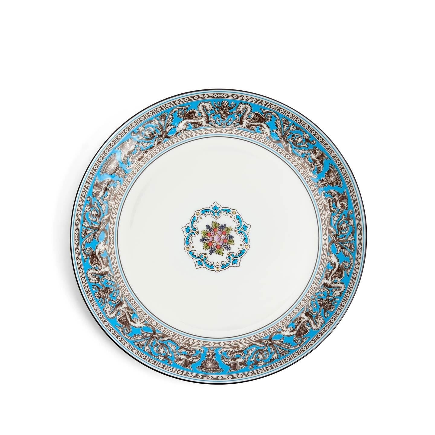 Florentine Turquoise Coupe Plate 23cm