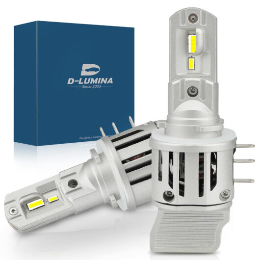 H15 LED Headlight Bulbs - Silver Pair