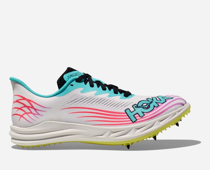HOKA Crescendo MD 2 Race Shoes in White/Cielo Blue, Size M10.5/ W11