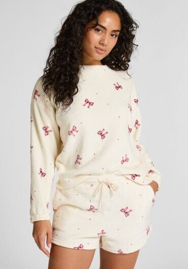 Hunkemöller Pyjamaset Fleece White