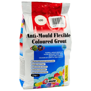 Mapei Anti-Mould Flexible White Coloured Tile Grout - 5kg