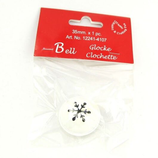 Metal Snowflake Bells (Value Pack of 5) White