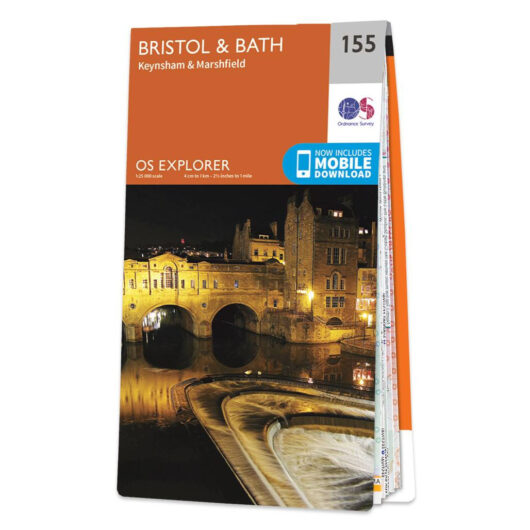 Ordnance Survey OS Map of Bristol & Bath Keynsham & Marshfield: Explorer 155 - Standard