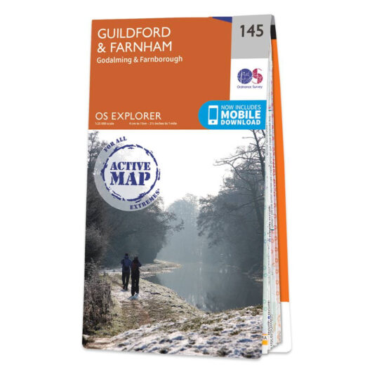 Ordnance Survey OS Map of Guildford & Farnham: Explorer 145 - Weatherproof