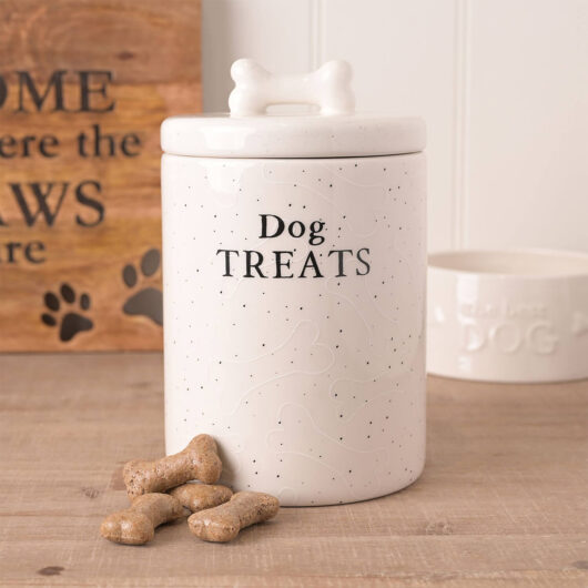 Paw Prints Treat Jar Dog
