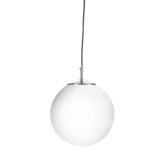 Searchlight 6066 Atom 1 Light Ceiling Pendant Light In Satin Silver