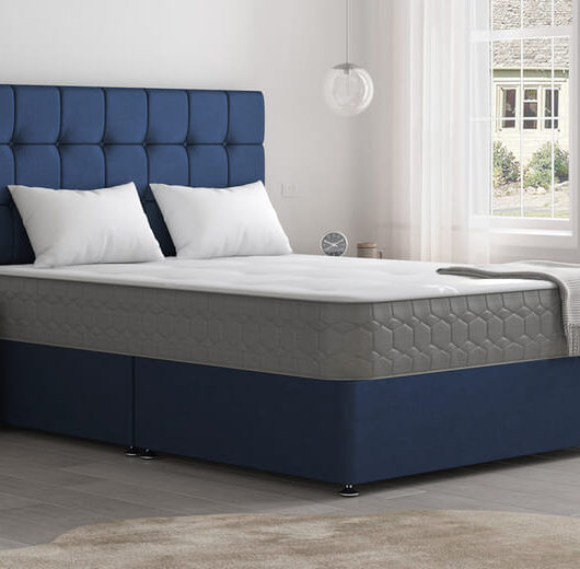Shire Bed Company Ortho Backcare Mattress + Premium Divan Bed, Carbon, 4 Drawer, Double