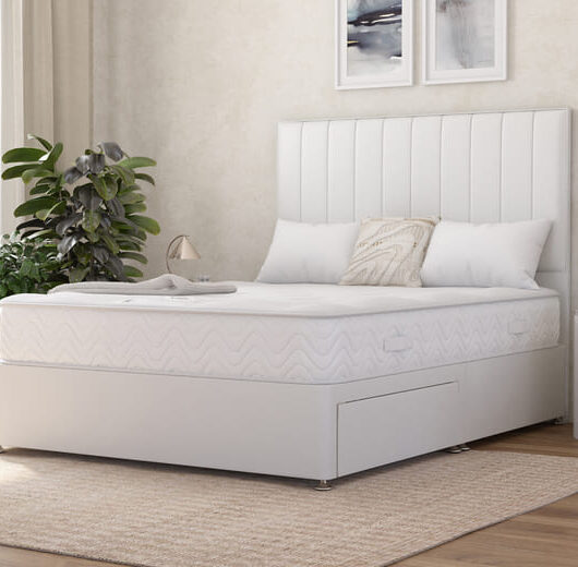 Spring King Madrid 1000 Pocket Mattress + Premium Divan Bed, Carbon, 4 Drawer, Double