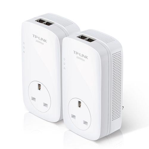 TP-Link AV2000 2-Port Gigabit Passthrough Powerline Starter Kit