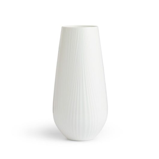 White Folia Tall Vase 30cm