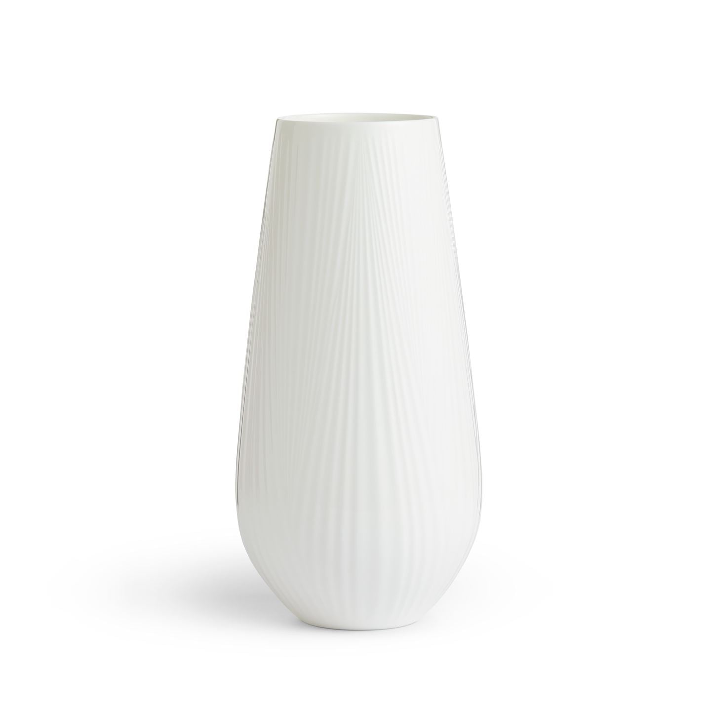 White Folia Tall Vase 30cm