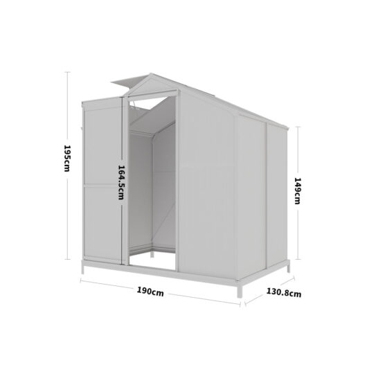 White Framed Garden Greenhouse with Base Frame