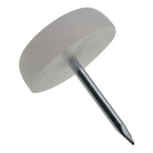 Wickes Plastic Furniture Glide Nail On - 19mm - Pack of 10