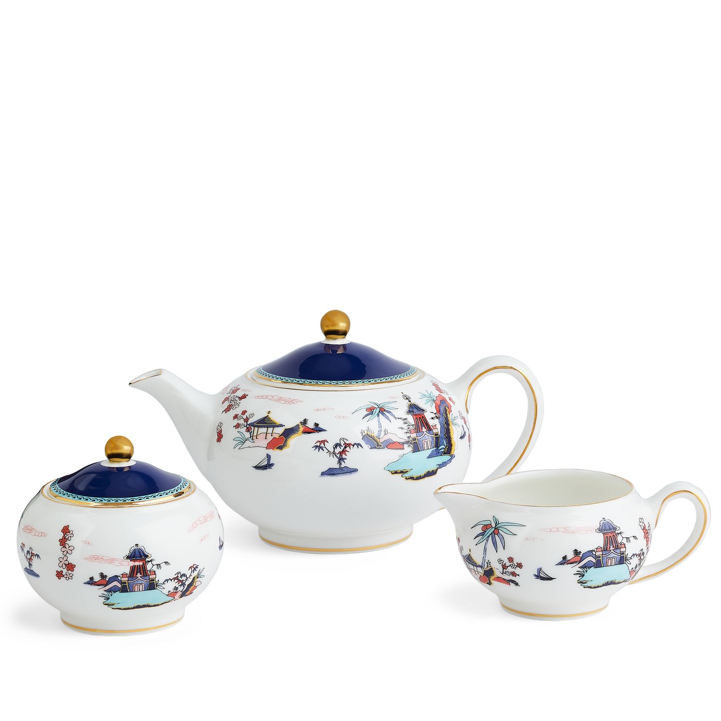Wonderlust Blue Pagoda 3 Piece Set