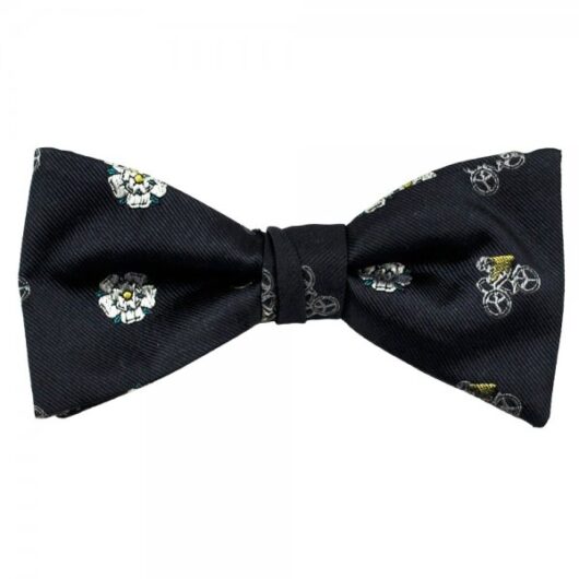 Yorkshire Rose & Yellow Jersey Cycling Luxury Silk Men's Bow Tie